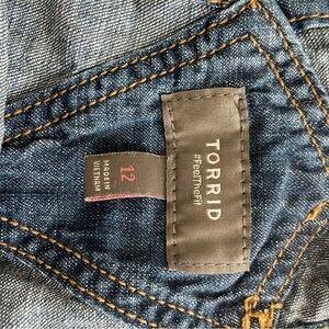 Torrid Dark Blue Denim short overalls